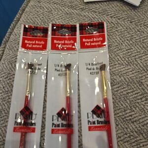 NWT Set of 3 Plaid Essentials #42728 1/4 Deerfoot All Purpose Crafts Natural